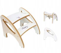 Skyline Lépcsőfokos fellépő fehér gyerekeknek és felnőtteknek konyhába, fürdőszobába, Mdf, 40 cm Pl (QE-E15M-S8C3)