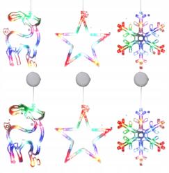  Szett 6 Színes Led Ablakdísz Karácsonyi Fényfüzér Tapadókorongokkal IP44 (B0DJ2RQWN2)