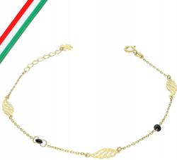 Lovrin Arany karkötő 585 áttört szárnyakkal és fekete cirkónia kövekkel ajándékba 14kt (Lovrin)