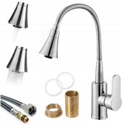  Konyhai Mosogató Csaptelep Króm Hajlékony Kétfunkciós Kifolyócső A Konyhába (6001968)