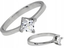 Lovrin Női gyűrű 925-ös ezüstből, négyzet alakú cirkónia köves, r19-es méret, divatos ajándék (Lovrin)