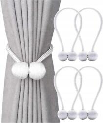 NOW-ART Mágneses Csipesz Csat Kötőfék Függönyökhöz Dekoratív Zsinór Fehér (SPINKA NA MAGNES DO ZASŁON SZNUREK)