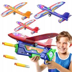  Repülőgép Kilövő Gyerekeknek, Pisztoly Repülőgépekhez Led Hab Repülőgépekkel, 3 Darab (B0C492BF7L)