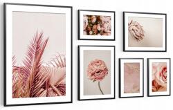  Készlet 6 db-os poszter szett keret nélkül rózsaszín hálószoba