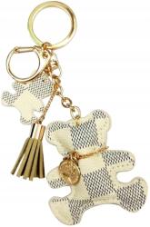 EdiBazzar Kulcstartó táska kulcstartó medál maci bőr lógó bézs maci (5905884014578)