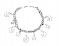  Ezüst színű karkötő sebészeti acélból (8790)