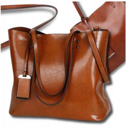EdiBazzar Női Barna Tágas Bőrtáska shopper klasszikus A4-es Táska (5904555959491)