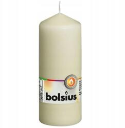 Bolsius Dekoratív tömör gyertya, tönk alakú, illatmentes, krémszínű/ekrü Bolsius, 15 cm, 1 db (8711711371410)