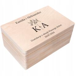 Creative Deco Esküvői doboz gravírozással Esküvői ajándék saját szöveggel uv nyomtatás 30x20 (JANCDSD130BCUSTOMWEDLETTERSFBM)