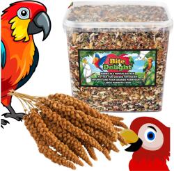  Karma Nagy Papagájoknak 10L Vörös Senegáli Köles 1KG