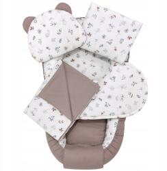 Jukki 5 részes baba szett, kókuszmatrac, babafészek, pamut Jukki