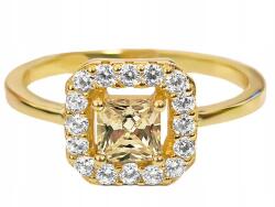 Lovrin Ezüst gyűrű 925 pezsgőszínű cirkónia kövekkel, aranyozott, 26-os méret (62146670)