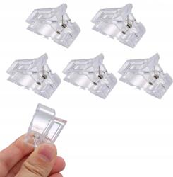 Lewer Körömhosszabbító Formákhoz Klipszek, Csipeszek, Szorítók Átlátszó Zseléhez 5 Db (Klips zaciskarka DO tipsów akrylożelu tunelu)