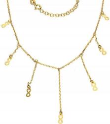 Lovrin Aranyozott ezüst nyaklánc 925 végtelen jel 3, 05g medállal, divatos minta (Lovrin 51744)