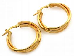 Lovrin Arany fülbevaló 585 14k dupla karika 2.73g kreol, elegáns és klasszikus (Lovrin)