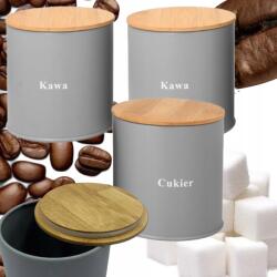 Brunbeste 3 Db-os Konyhai Tároló Szett Cukor Kávé Tea Tároló Edények (BB-1625)