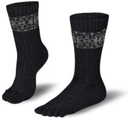 Knitido Merino & Cashmere Snowflakes Black/Gray gyapjúzokni