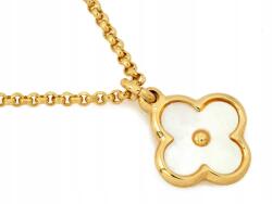 Lovrin Ezüst nyaklánc aranyozott virág gyöngyházzal 925 3.27g 45cm ajándék (62569092)