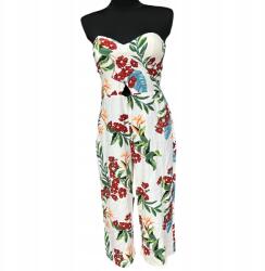 Guess Női virágmintás overál pánt nélküli Push Up fehér M (UB000352)