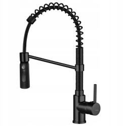 Kuchinox Konyhai Csaptelep Álló Rugós Kifolyócső 3 Funkciós Matt Fekete (BKP_76SD)