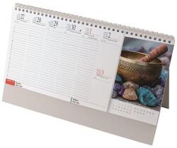Realsystem Asztali naptár 320mmx155mm, Meditáció fehérlapok álló tartóval Realsystem 2027