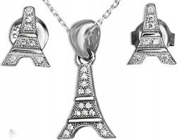 Lovrin Ezüst ékszerszett fülbevaló medál lánccal 925 Eiffel torony (Lovrin)