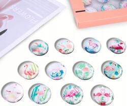 Wukong 12 darabos 3D Flamingo Mágnes készlet hűtőre és táblára (SVS2)