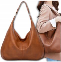 EdiBazzar Női Bőr Táska Barna Vödör Tágas válltáska pánt bőr A4 (3046894773337)