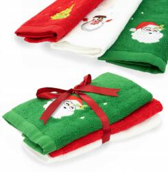 Allbag Ünnepi Törülköző Szett Fürdőszobái Törülköző Garnitúra 3 db Ajándék Karácsonyra (RĘCZNIK001)