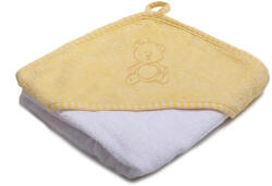 Vaganza Fürdőlepedő hímzett 80×80 - Sárga-fehér/Maci (5999120521241)