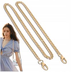 EdiBazzar Öv táskához, kézitáskához, lánc, hosszú, arany színű, masszív fém lánc (PASEK DO TORBY TOREBKI KOPERTOWKI LISTONOSZKI)