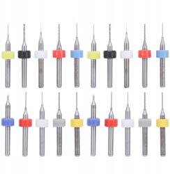 20 db Pcb Mikro Fúró Bit Készlet 0.1-1mm Szár 3.175mm CNC-hez (1011200354611)