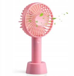 Allbag Rózsaszín Mini Utazó Strandi Hordozható Ventilátor Kézi Szélgenerátor (WIATRAK004)