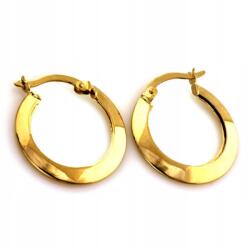 Lovrin Arany fülbevaló 585 fényes karika 14K modern design neki divatos (Lovrin 62655)