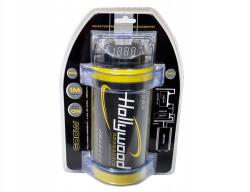 Hollywood HCM-1 Hdtf 1F-os Kondenzátor autóhifihez, 600W-ig, LCD Kijelzővel (HE-0001M)