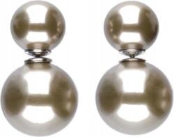 Lovrin Ezüst fülbevaló 925 kerek barna golyókkal 11, 13g Elegáns divatos ajándék (Lovrin 50227)