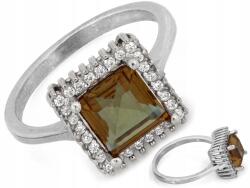 Lovrin Ezüst gyűrű 925 négyszögletes markiz fazonú zultanittal r15 ajándék 2.88g