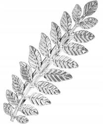  Hajcsat, ezüst színű, babérlevél, kontyhoz, női, fém, babérlevél mintás (5905884024430)