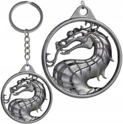 EdiBazzar Retro táska kulcstartó sárkány totem medállal, Kombat táska kulcstartó (Brelok do kluczy torby smok zawieszka retro)