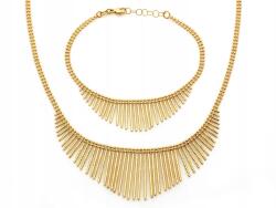 Lovrin Arany ékszerszett 585 nyaklánc és karkötő modern ajándékba (Lovrin)