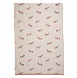 Clayre & Eef Tacskó mintás pamut konyharuha - 50x70cm - Dachshund Love