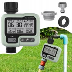  Automata Öntözésvezérlő 1 Szekcióhoz, LCD Kijelzős Időzítő, Csapra Szerelhető (Automatyczny Sterownik Nawadniania)
