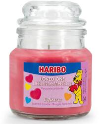 HARIBO Illatgyertya üvegben, málna gumicukor illattal, ajándék ötlet Szeretett Személynek Haribo (4262399023640)