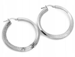 Lovrin Ezüst fülbevaló nagy karika 925 görög mintával 5.48g 39mm (62109026)
