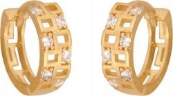 Lovrin Arany fülbevaló 585 karika cirkónia kövekkel, 2.1g, 14kt, elegáns, ajándék (Lovrin 50755)
