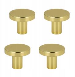 B&B 4 db Kerek bútorfogantyú fém 2, 5cm arany szálcsiszolt szekrénygomb (Z4 G106 BZ)