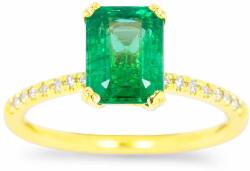 White & Black 1, 8 karátos smaragd gyűrű gyémántokkal (AU13903)