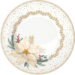 Easy Life Karácsonyi porcelán desszertes tányér 19cm, White Elegance