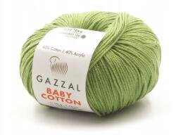 Gazzal Baby Cotton Gazzal Fonal , szín 3448 zöld (WBABYCOTTON48GAZZ)