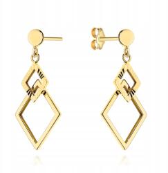 Fugart 585-ös Arany Fülbevaló, Lógó Rombusz Alakú Ingyenes Gravírozás (FUG7-K01800-585)